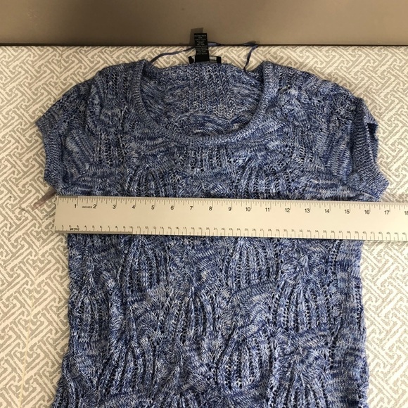 INC Asymmetrical Pointelle-Knit Lace-Hem Large - Picture 4 of 7